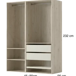 Dressing Casa 135 cm Chêne hickory