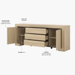Dressoir Cuba - 25 - 2 portes et 3 tiroirs
