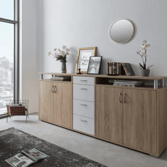 Dressoir Maximo - son oma et blanc