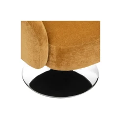 Edith - Fauteuil pivotant chenille ocre