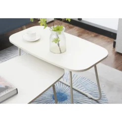 ELIAS - SET DE 2 TABLES BASSES CREAM JESF