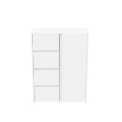 Enfilade Mosaik 1 porte et 4 tiroirs en décor blanc ( sur commande )