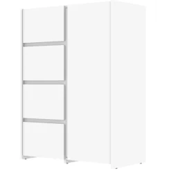 Enfilade Mosaik 1 porte et 4 tiroirs en décor blanc ( sur commande )
