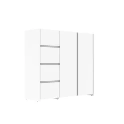 Enfilade 2 portes et 4 tiroirs Mosaik blanc ( sur commande )