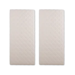 Ensemble sommier x 2 (80 cm) + lot de 2 relieurs tissu beige