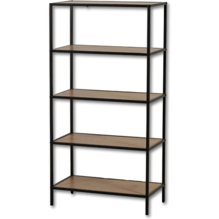 Etagère Book Shelf 5P noir/mélaminé