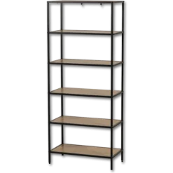 Etagère Book Shelf 6P noir/mélaminé