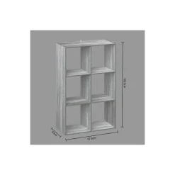 Etagère 6 cases Modul gris - 139909 A