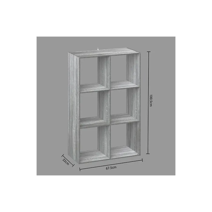 Etagère 6 cases Modul gris - 139909 A