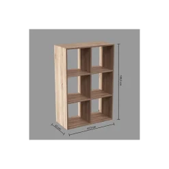 Etagère 6 cases naturel 139909