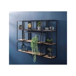 Etagère métal et acacia 2424/15