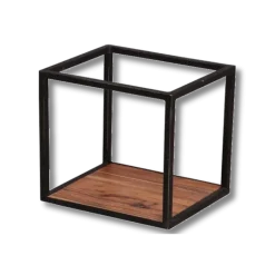 Etagère métal et acacia 30cm 2421/15
