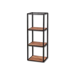 Etagère murale en bois acacia et métal noir 100cm 2429/15