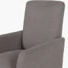 Fauteuil avec accoudoirs Aragon tissu gris