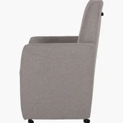 Fauteuil avec accoudoirs Aragon tissu gris