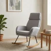 Fauteuil à bascule CH-195139 gris clair