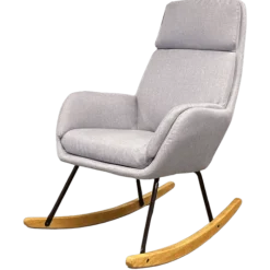 Fauteuil à bascule CH-195139 gris clair