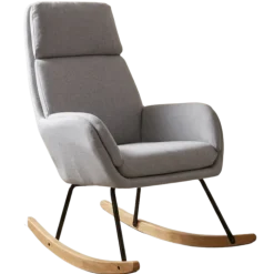 Fauteuil à bascule CH-195139 gris clair