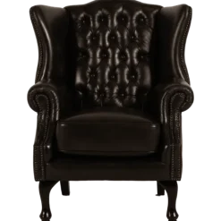 Fauteuil bergere chesterfield 216 Cuir antique brown