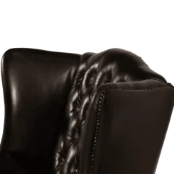 Fauteuil bergere chesterfield 216 Cuir antique brown