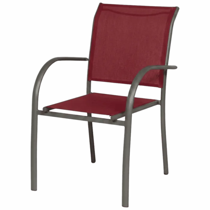 Fauteuil de jardin Kochi tissu rouge