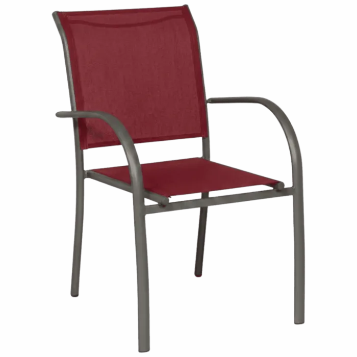 Fauteuil de jardin Kochi tissu rouge