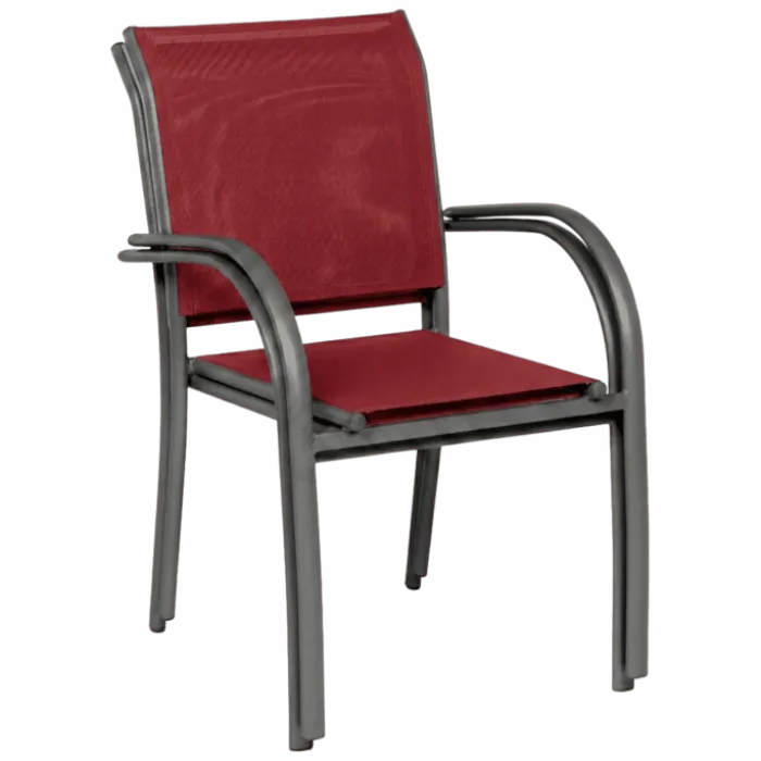 Fauteuil de jardin Kochi tissu rouge