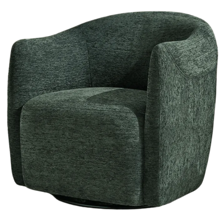 Fauteuil Pivotant Nigel chenille vert
