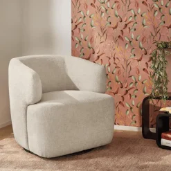 Fauteuil Pivotant Timo Chenille beige