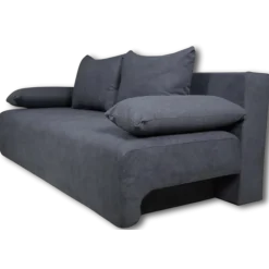 Georgia gris foncé - Canapé convertible avec coffre de rangement
