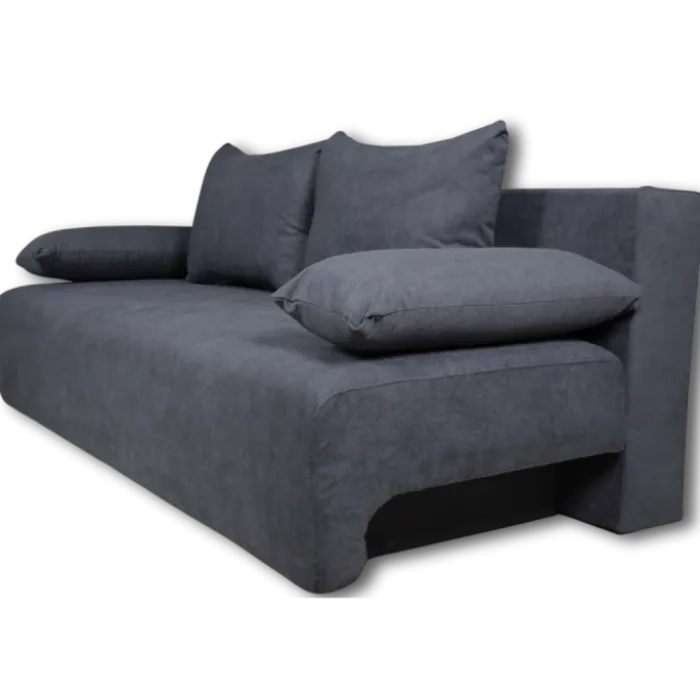 Georgia gris foncé - Canapé convertible avec coffre de rangement