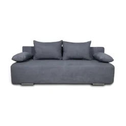 Georgia gris foncé - Canapé convertible avec coffre de rangement