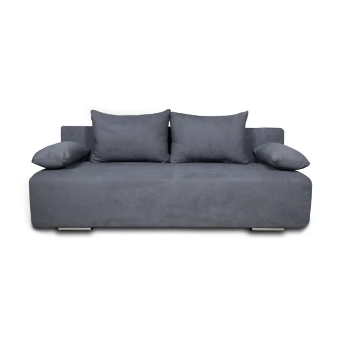 Georgia gris foncé - Canapé convertible avec coffre de rangement