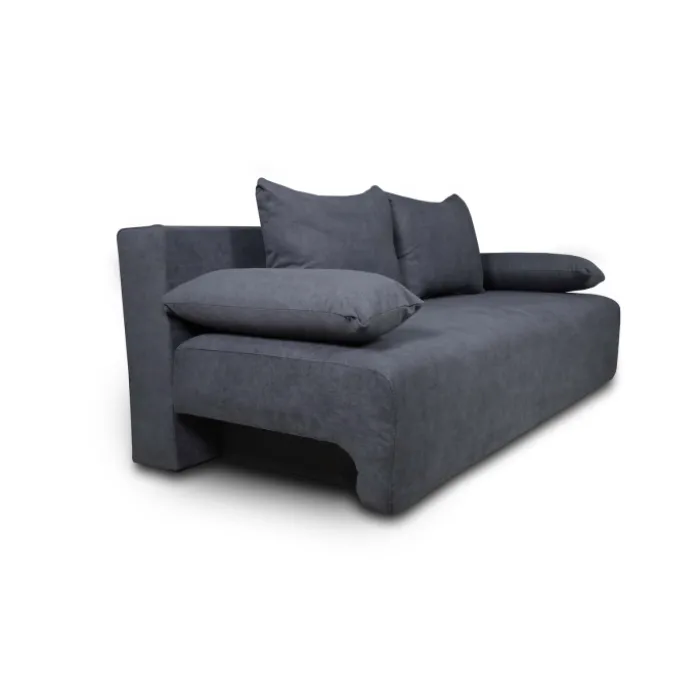 Georgia gris foncé - Canapé convertible avec coffre de rangement