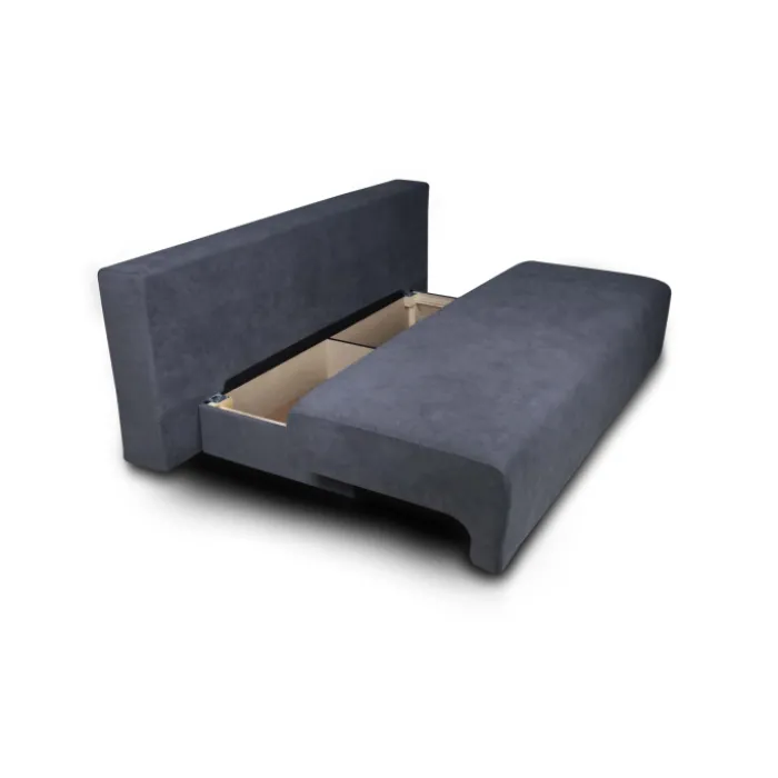 Georgia gris foncé - Canapé convertible avec coffre de rangement