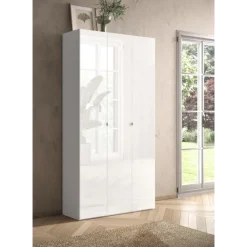 Grande armoire à chaussures Smile blanc