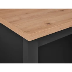 Ilot Helina noir/chêne artisan