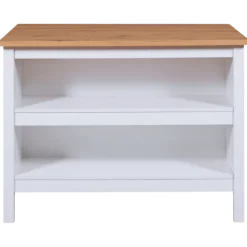 Ilot Julina blanc/chêne artisan