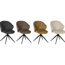 Jane - Chaise pivotante Tissu Movie Curry