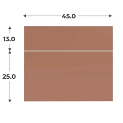 Kit Casa 2 façades tiroir Terra L 45 cm