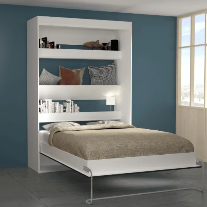 Lit abattant Blanc Home 140 x 190 cm Lift