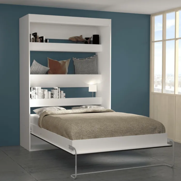 Lit abattant Blanc Home 140 x 190 cm Lift