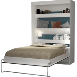 Lit abattant Blanc Home 140 x 190 cm Lift