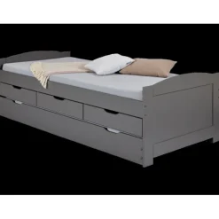 Lit avec tiroir Lena 90x200 cm gris