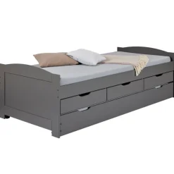 Lit avec tiroir Lena 90x200 cm gris