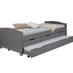 Lit avec tiroir Lena 90x200 cm gris