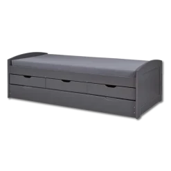 Lit avec tiroir Lena 90x200 cm gris