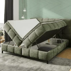 Lit box Molly 180 cm - chenille vert