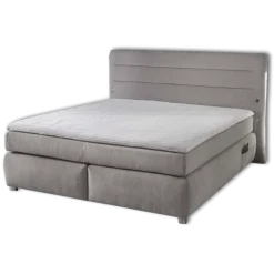 Lit Boxspring Livia Gris clair 180 cm