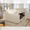 Lit Boxspring 180 x 200 cm Bel Air chenille beige